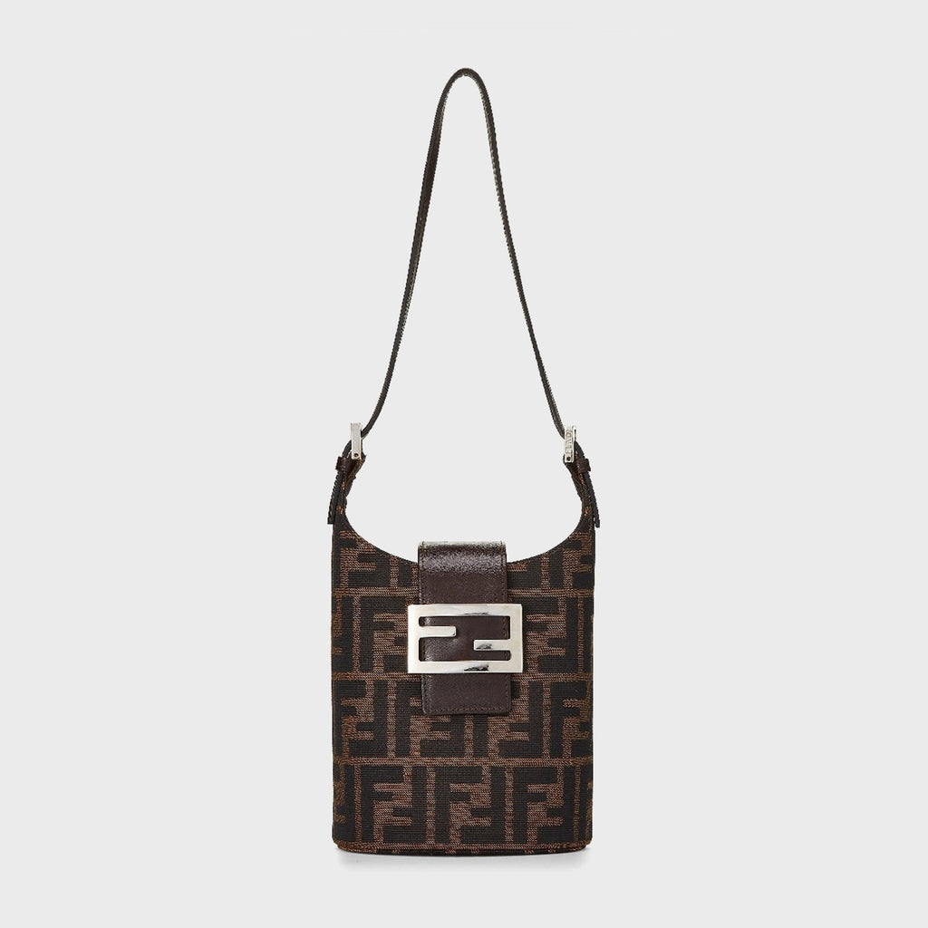 WGACA Fendi Zucca Bucket Mini Bag - Brown