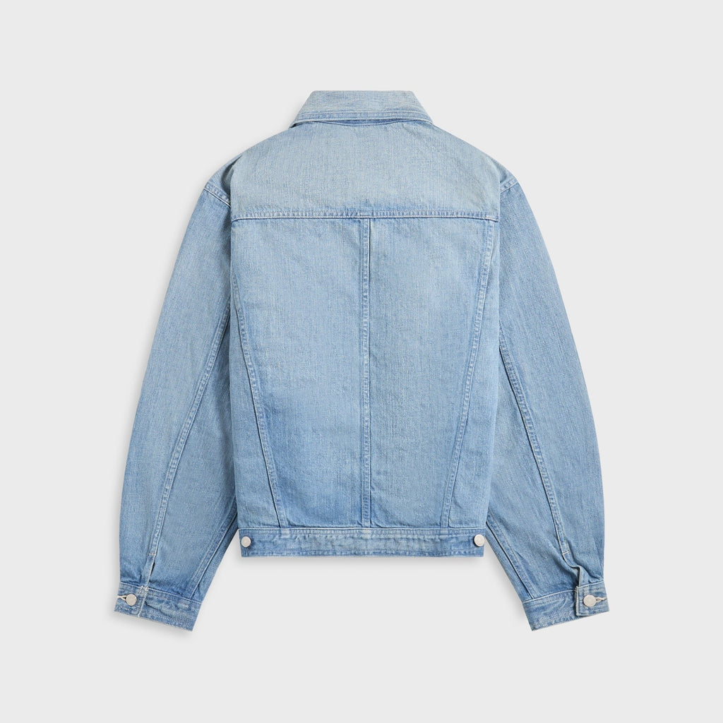 Auralee Selvedge Faded Light Denim Blouson - Light Indigo