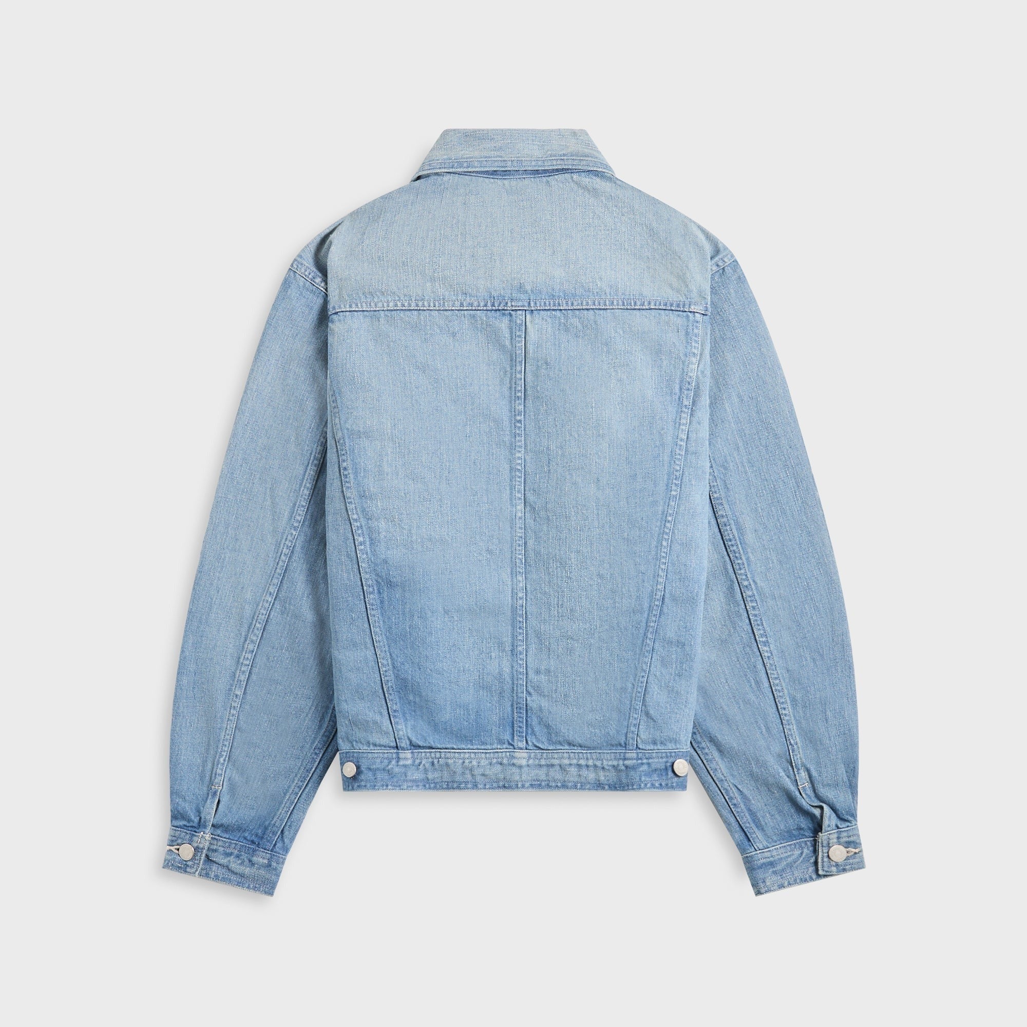 Auralee Selvedge Faded Light Denim Blouson - Light Indigo