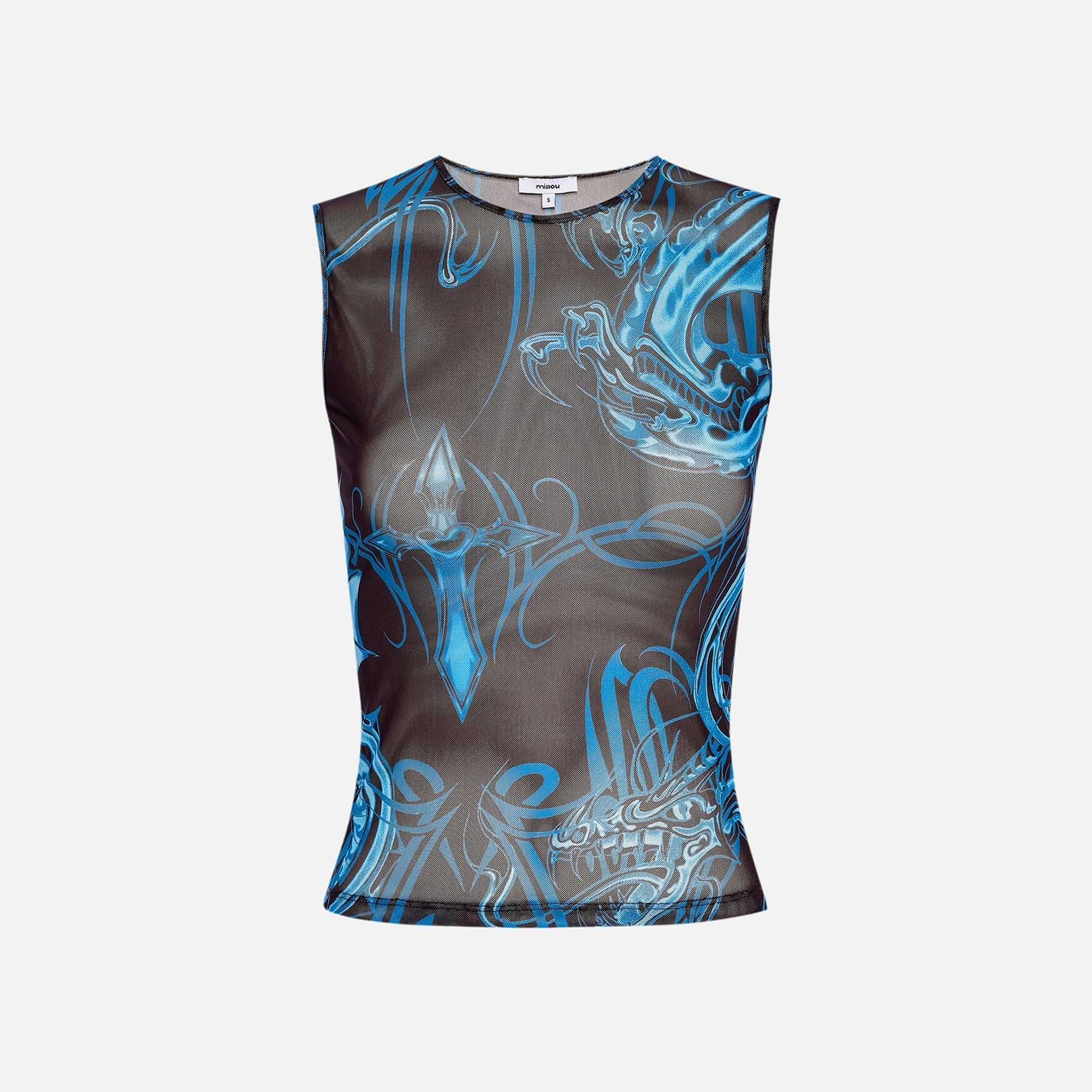 Miaou Drew Top - Tattoo Blue