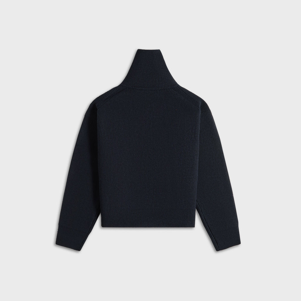 Studio Nicholson Rib Zip Through Jumper - Nautical Black