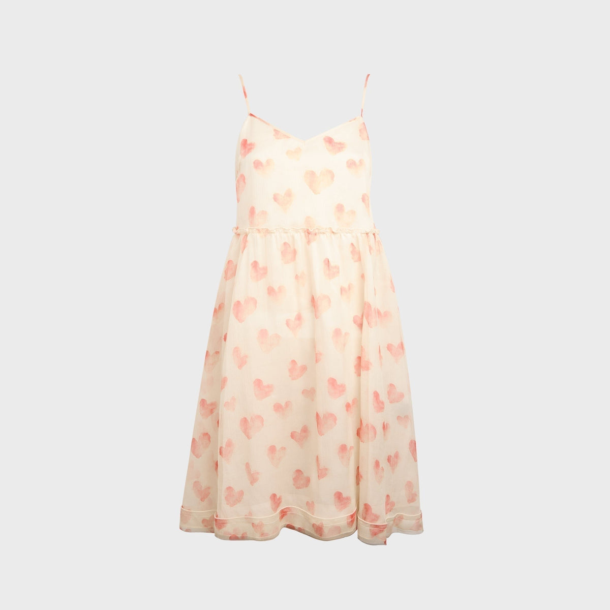 R13 Strappy Slip Dress - Red Hearts