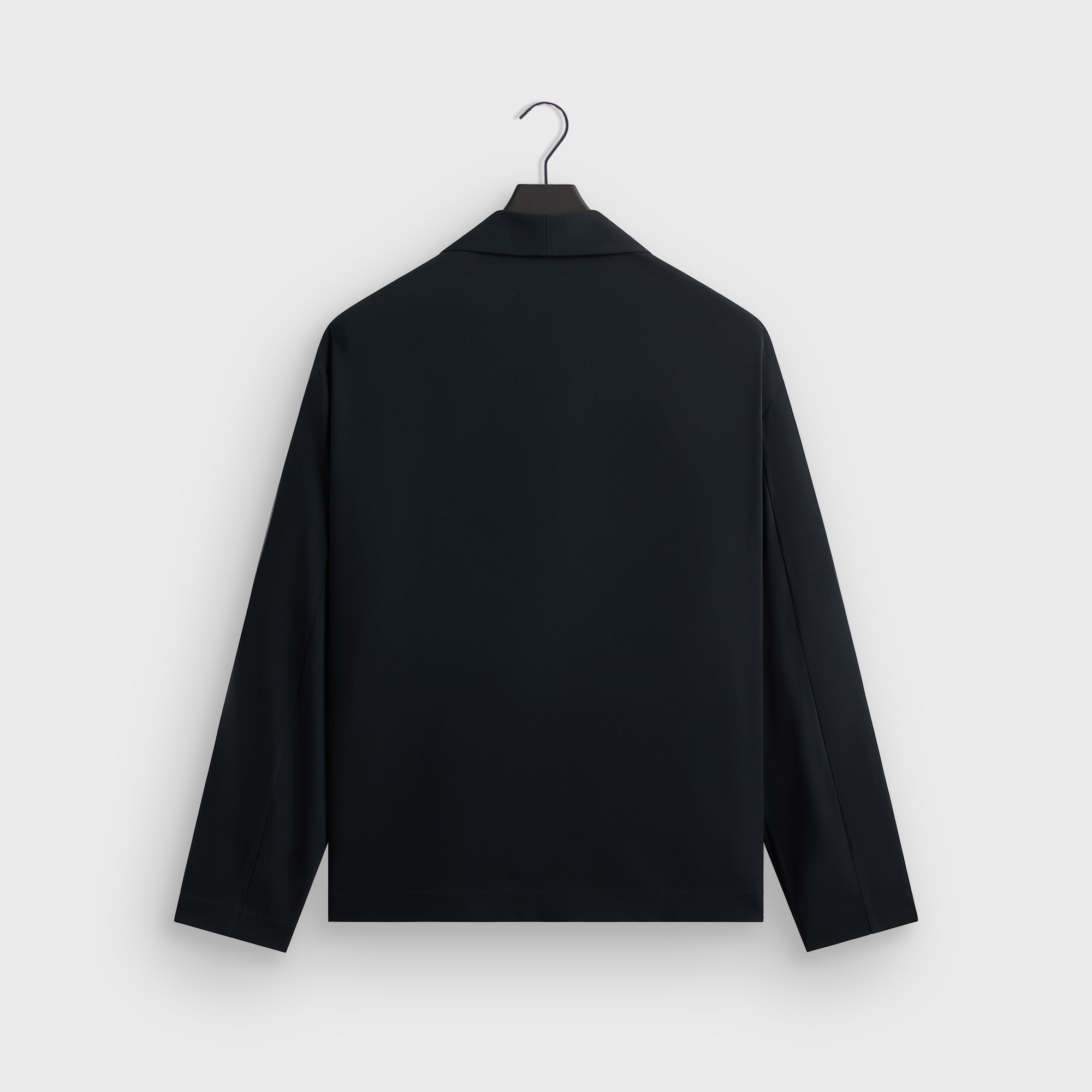 Kith Double Crepe Long Sleeve Thompson Crossover Shirt - Black