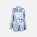 Alexander Wang Button Up Boxer Short Romper - Dark Iris