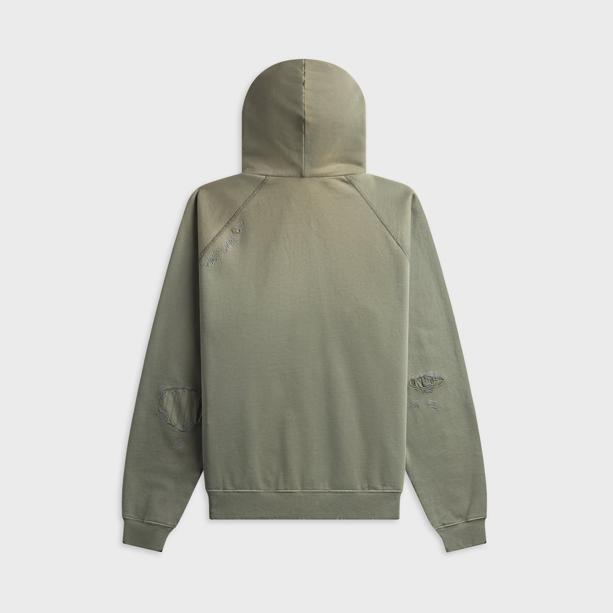 Acne Studios Mended Fleece Hoodie - Slate Grey