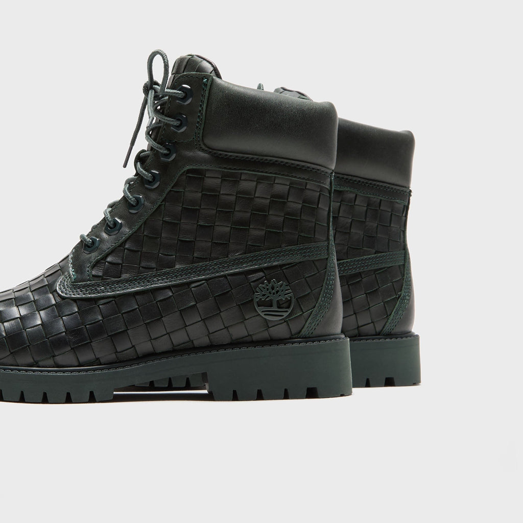 Timberland Woven 6-Inch Lace Up Full Grain Boot - Dark Green