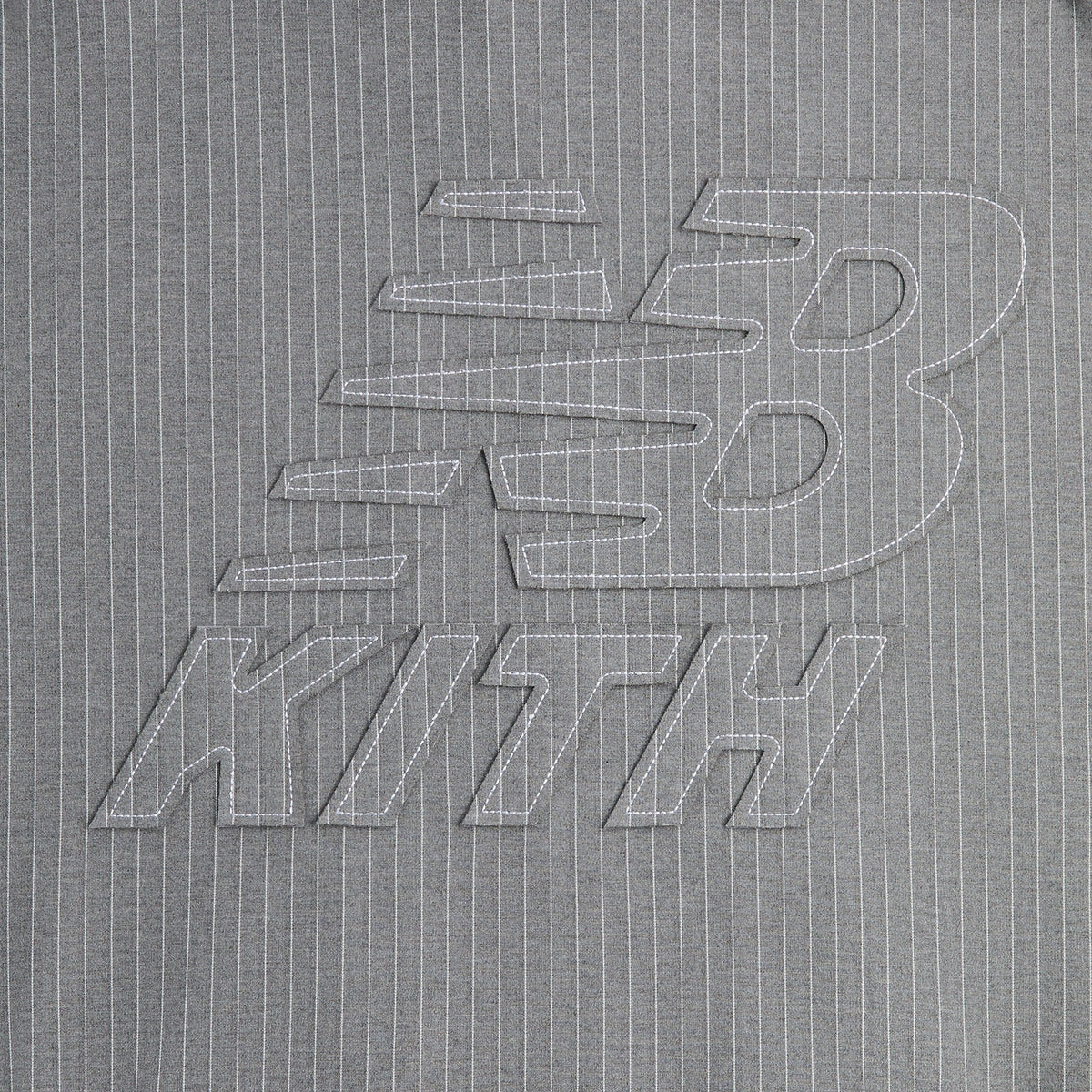 Kith & New Balance Pinstripe Braxton Zip Hoodie - Smoke