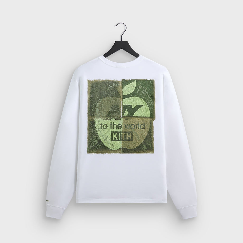Kith & New Balance NY Woodblock Long Sleeve Pocket Tee - White