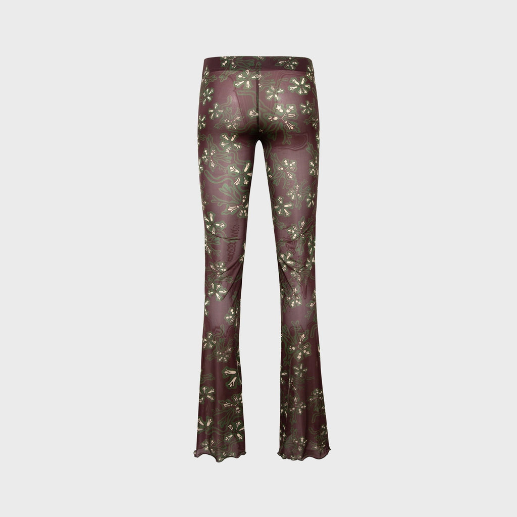 Siedres Dania Sheer Printed Drawstring Mesh Pant - Multi