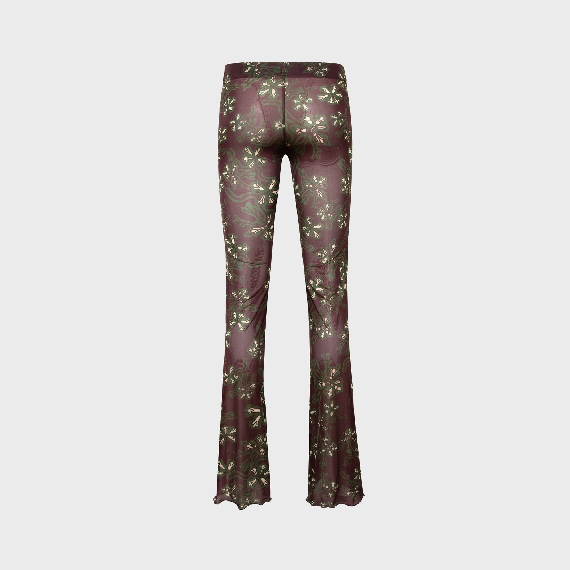Siedres Dania Sheer Printed Drawstring Mesh Pant - Multi