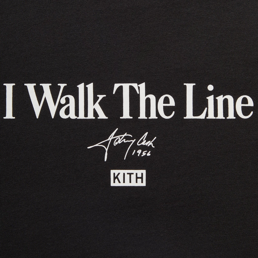 Kith Records for Johnny Cash I Walk The Line Lyrics Tee - Black