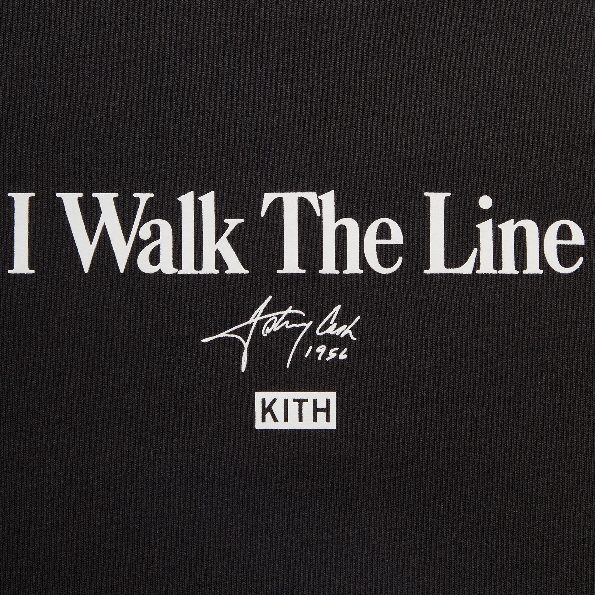 Kith Records for Johnny Cash I Walk The Line Lyrics Tee - Black