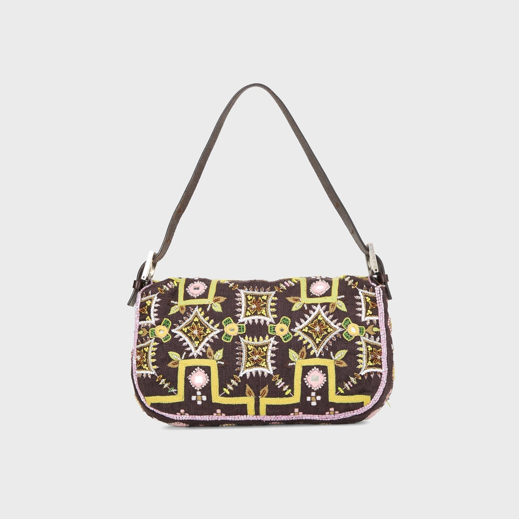 WGACA Fendi Fringe Baguette Handbag - Brown