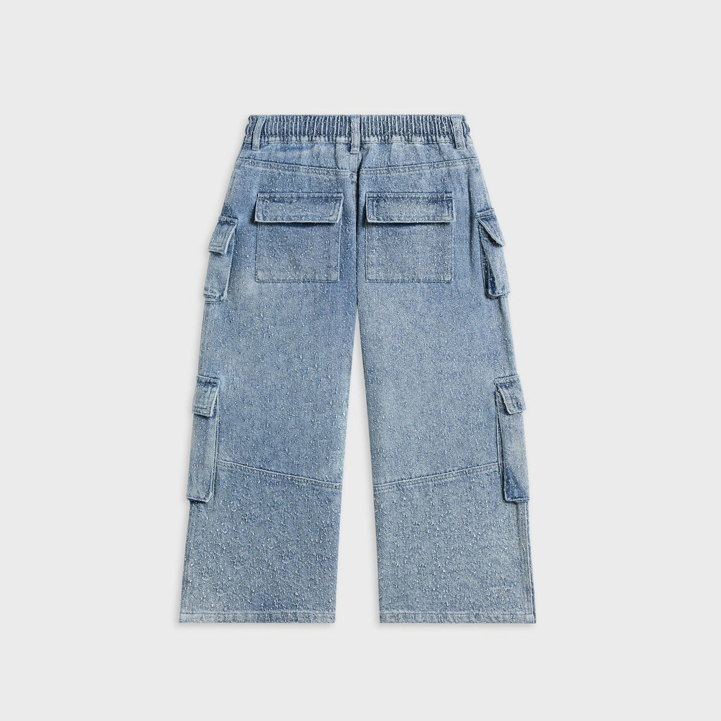 Kith Kids Textured Denim Zane Cargo Pant - Indigo - PH