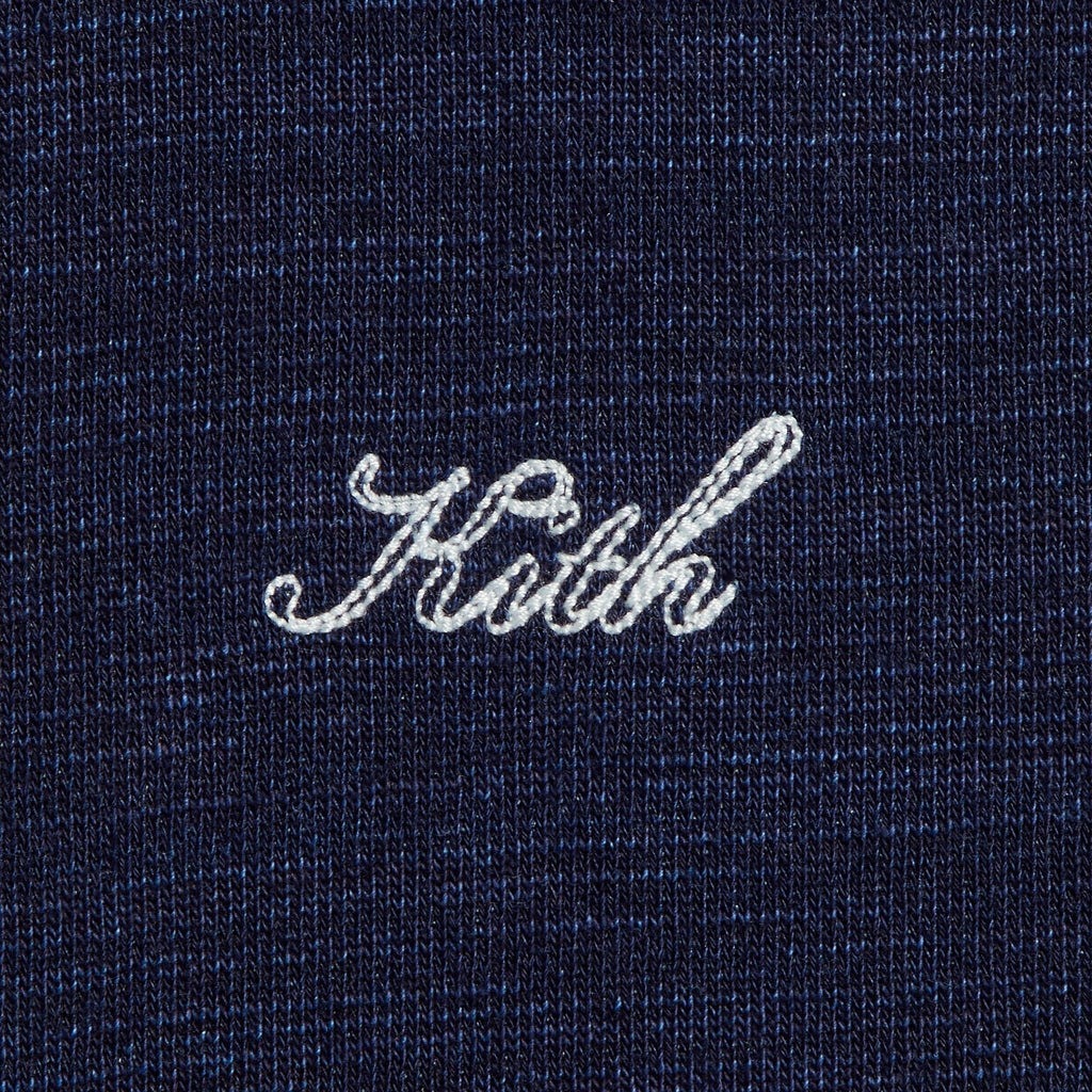 Kith Indigo Fleece Cropped Camden Hoodie - Raw Indigo