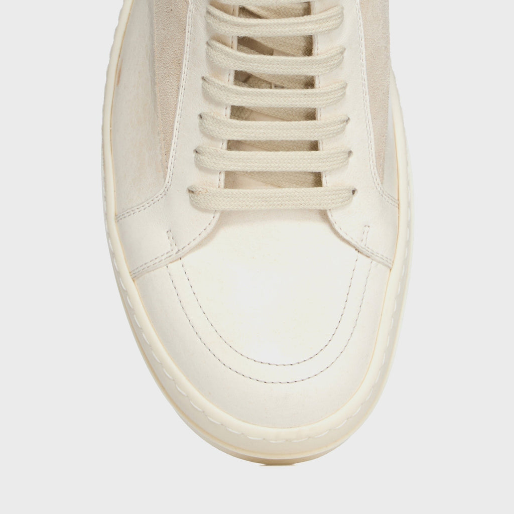 Rick Owens Scarpe In Pelle Vintage Sneaks - Milk / Milk / Milk