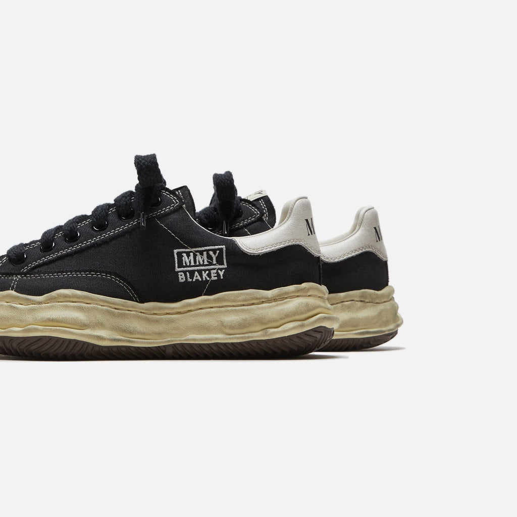 Mihara Yasuhiro Blakey Low Canvas - Black Distressed