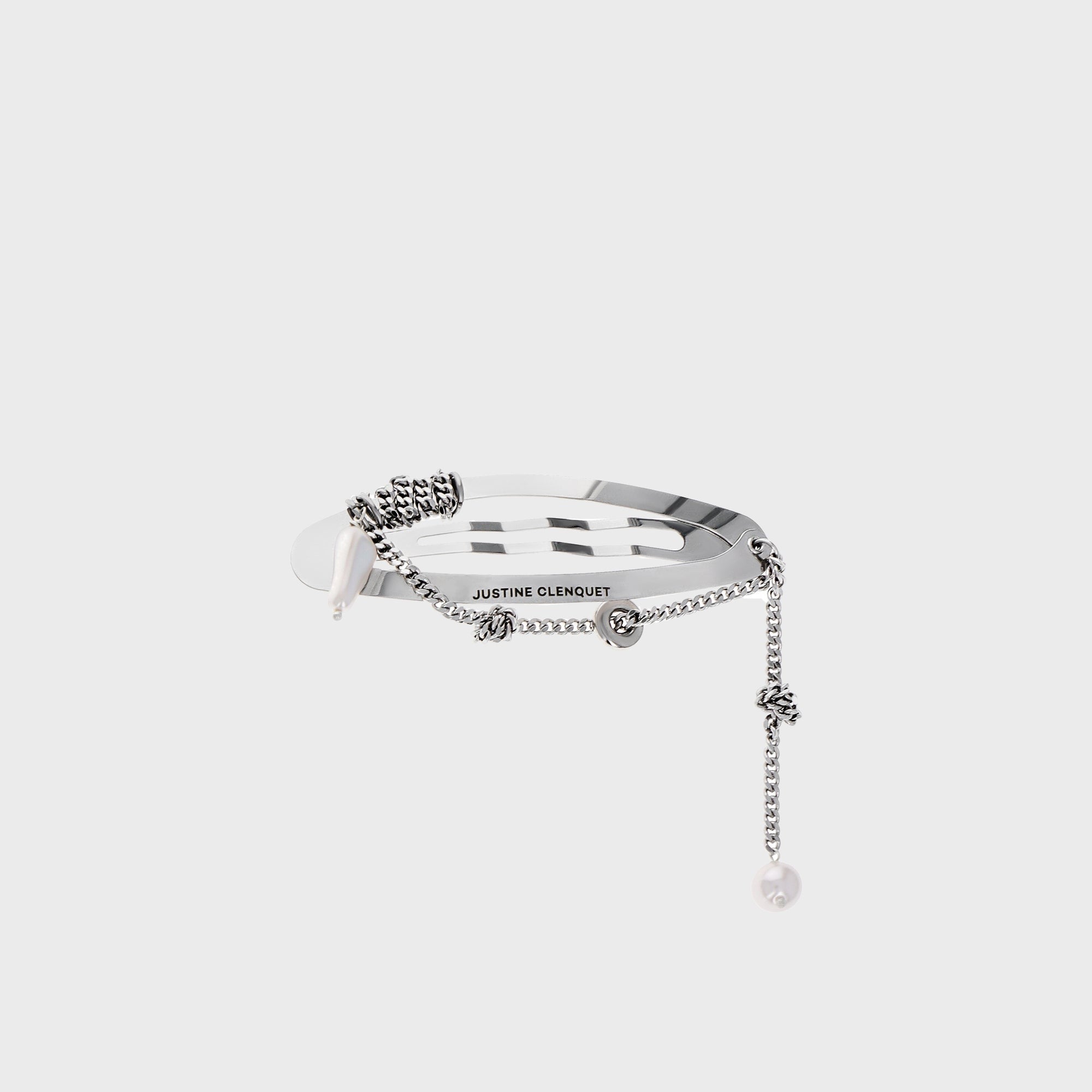 Justine Clenquet Liam Hair Clip - Palladium