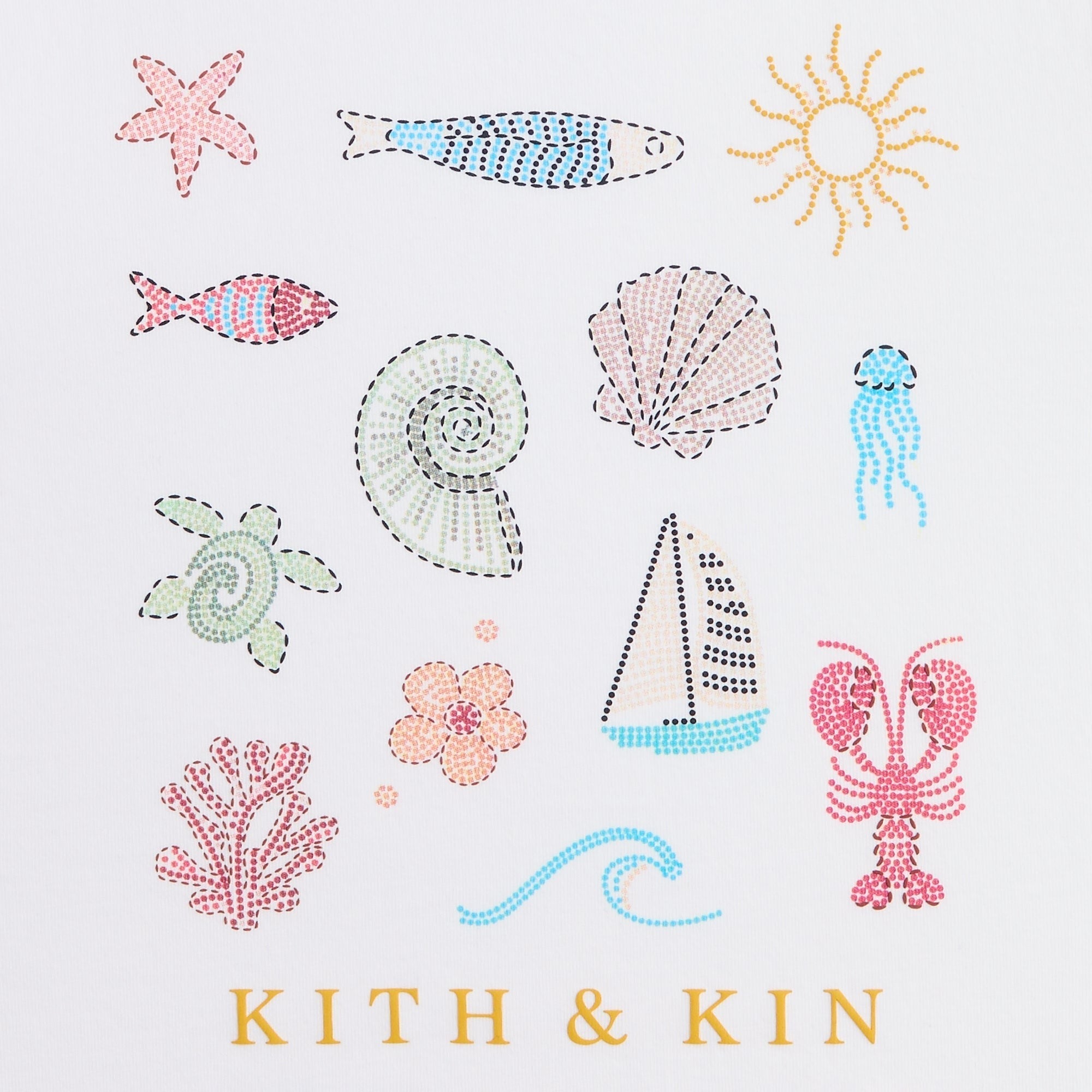Kith Kids Kith & Kin Beach Tee - White