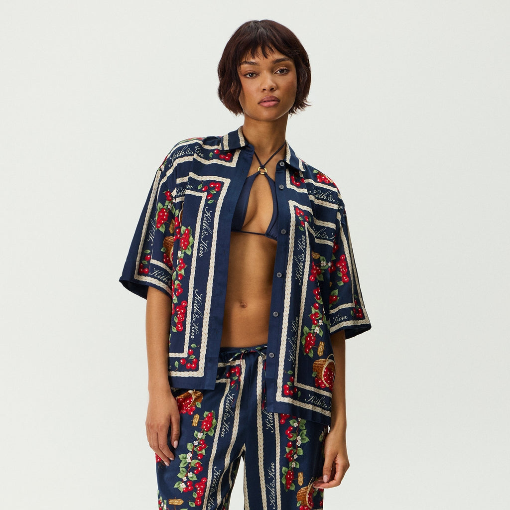 Kith Women Mari Cherry Shirt - Nocturnal