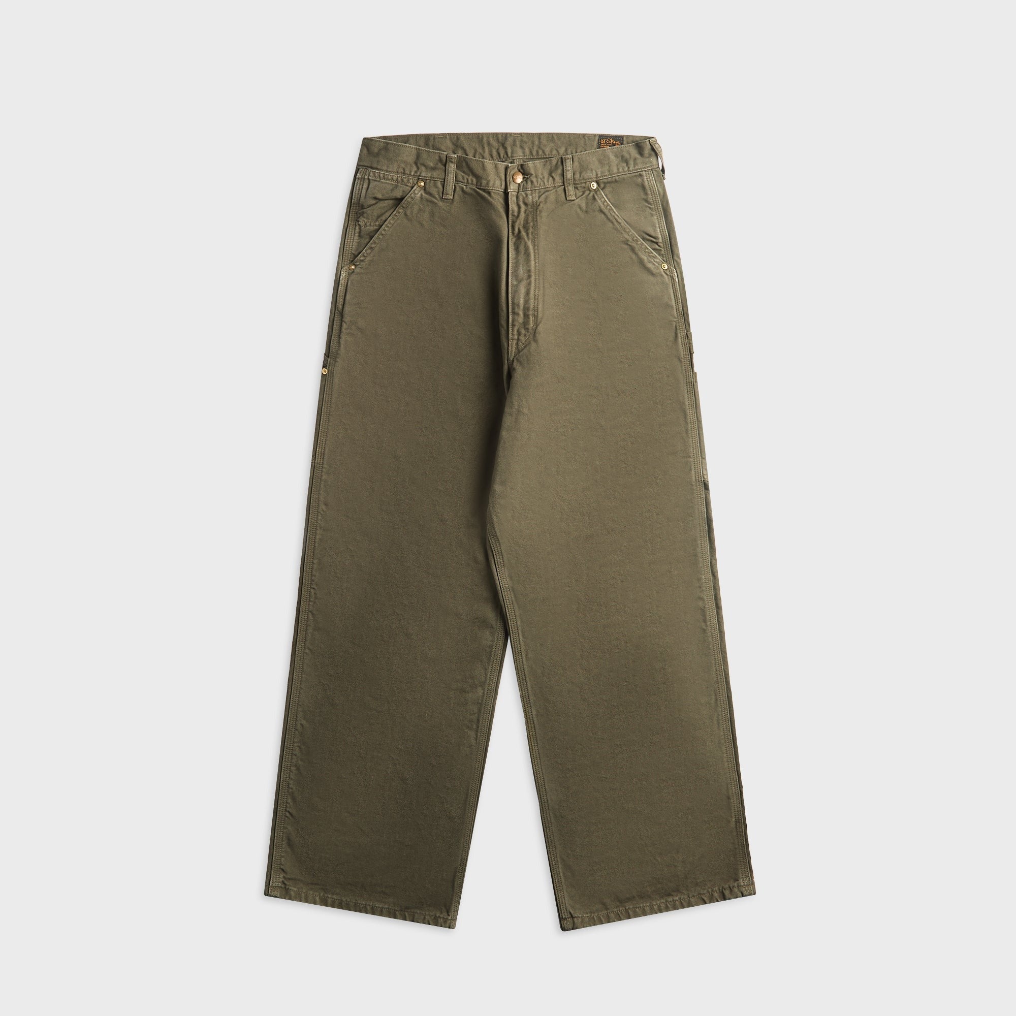 orSLOW Dad Fit Oxford Painter Pant - Army Green