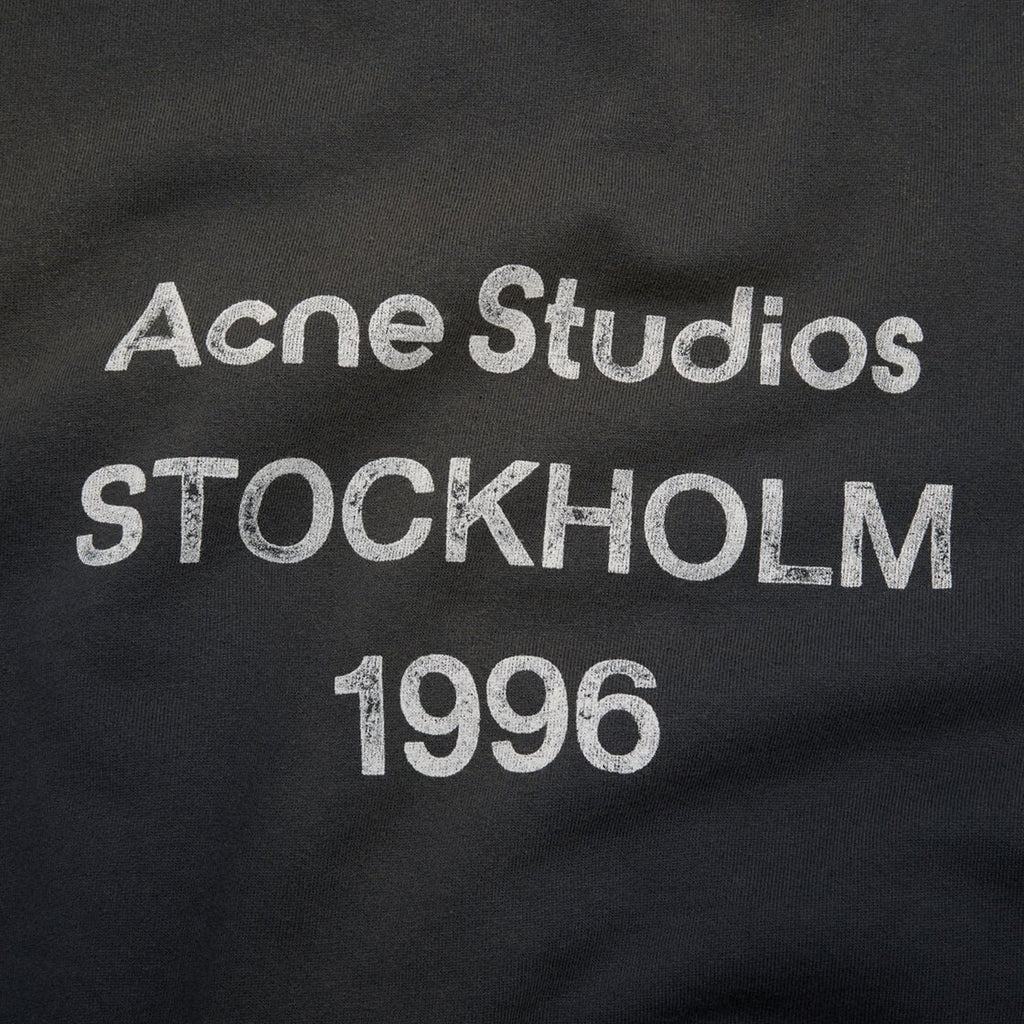Acne Studios Fleece Logo Hoodie - Black