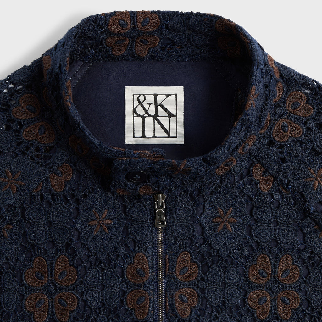 &Kin Retro Floral Lace Eddy Jacket - Cosmos