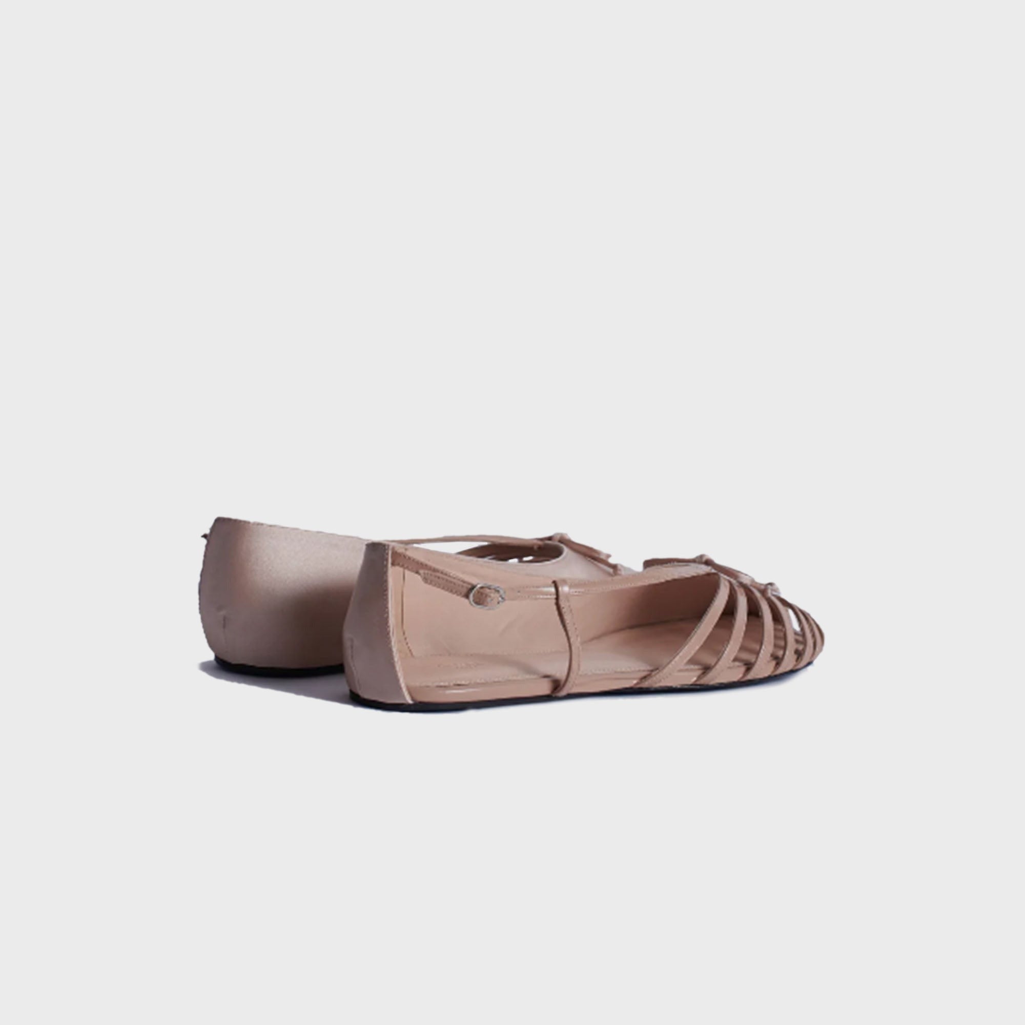 ABRA Double Shoe Flats - Beige