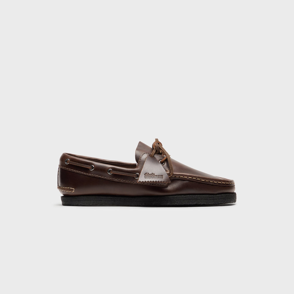 Clarks Godney Boat Shoe - Chestnut Brown
