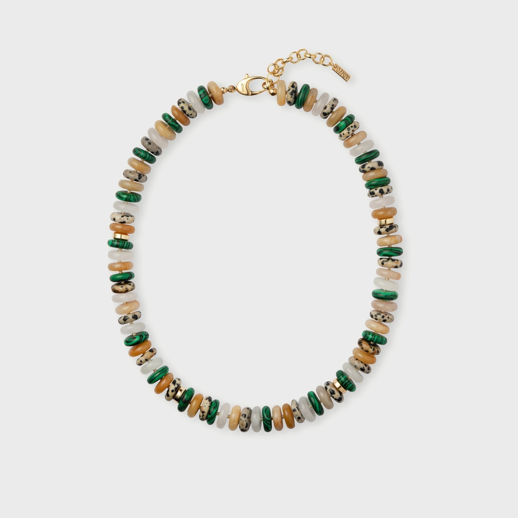 Eliou Corah Necklace - Green / Brown