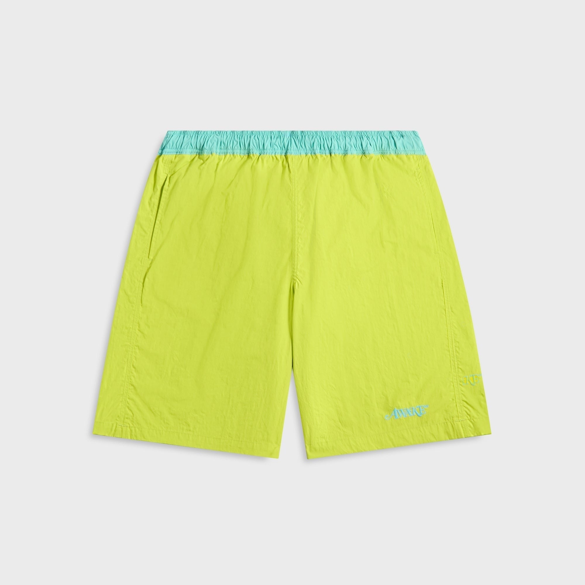 Awake NY Classic Logo Swim Trunk - Lime Green