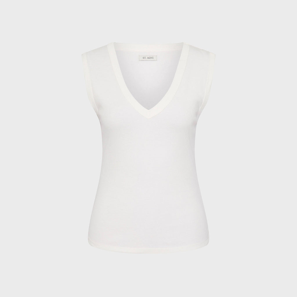 St. Agni Organic Cotton 90s Top - White