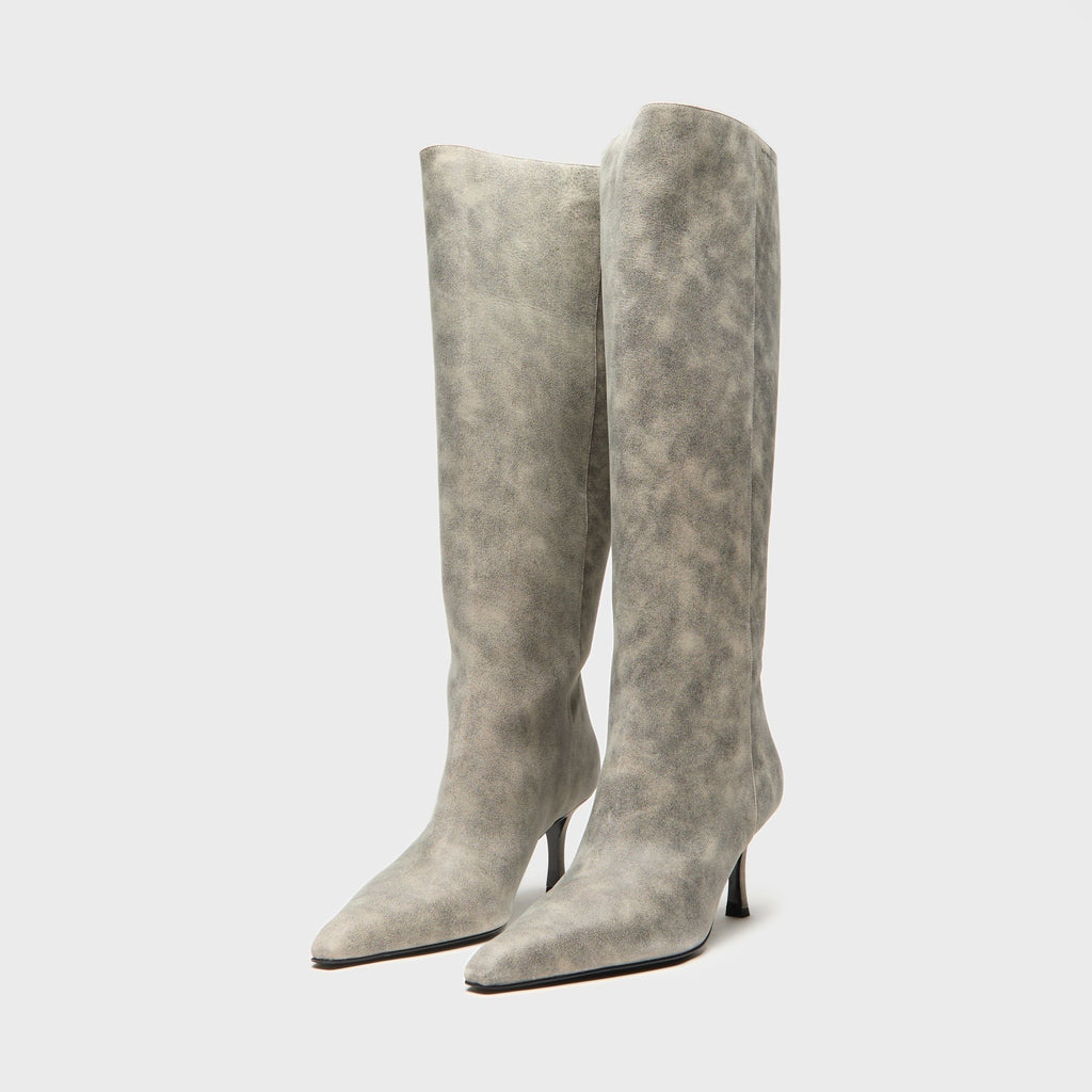 Alexander Wang Vera Boot - Black Crackle Grey