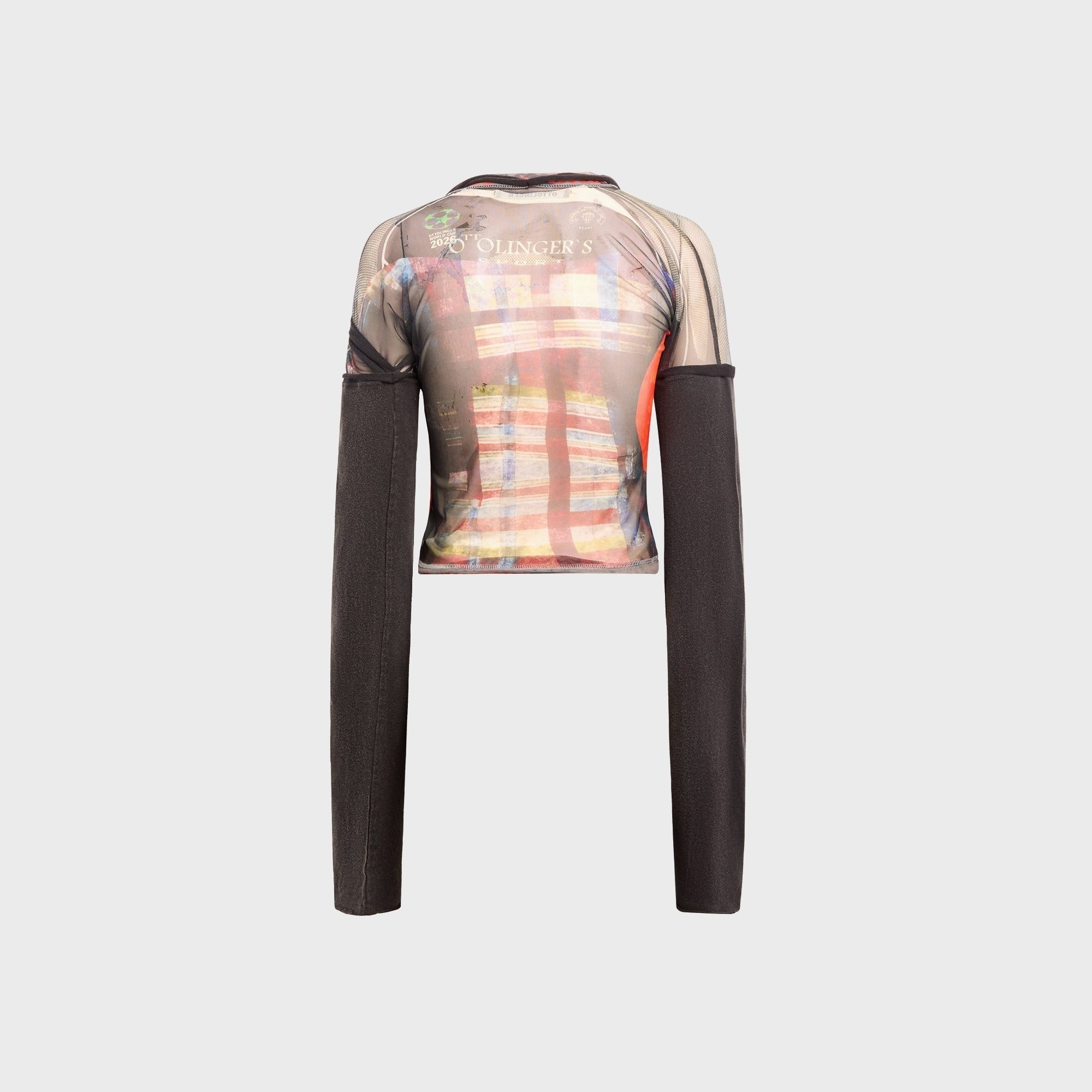 Ottolinger Mesh Hybrid Longsleeve Tee - Racing Plaid