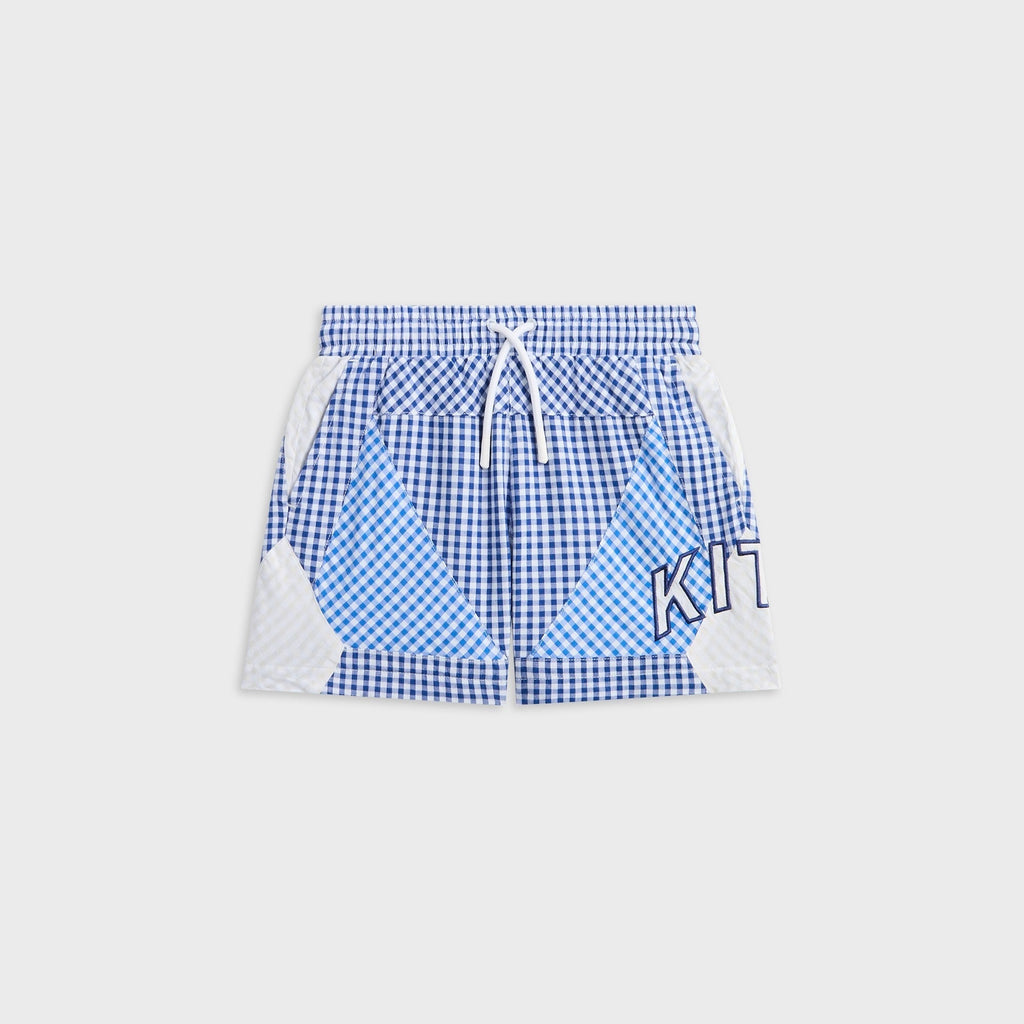 Kith Kids Color-Blocked Gingham Turbo Short - Layer