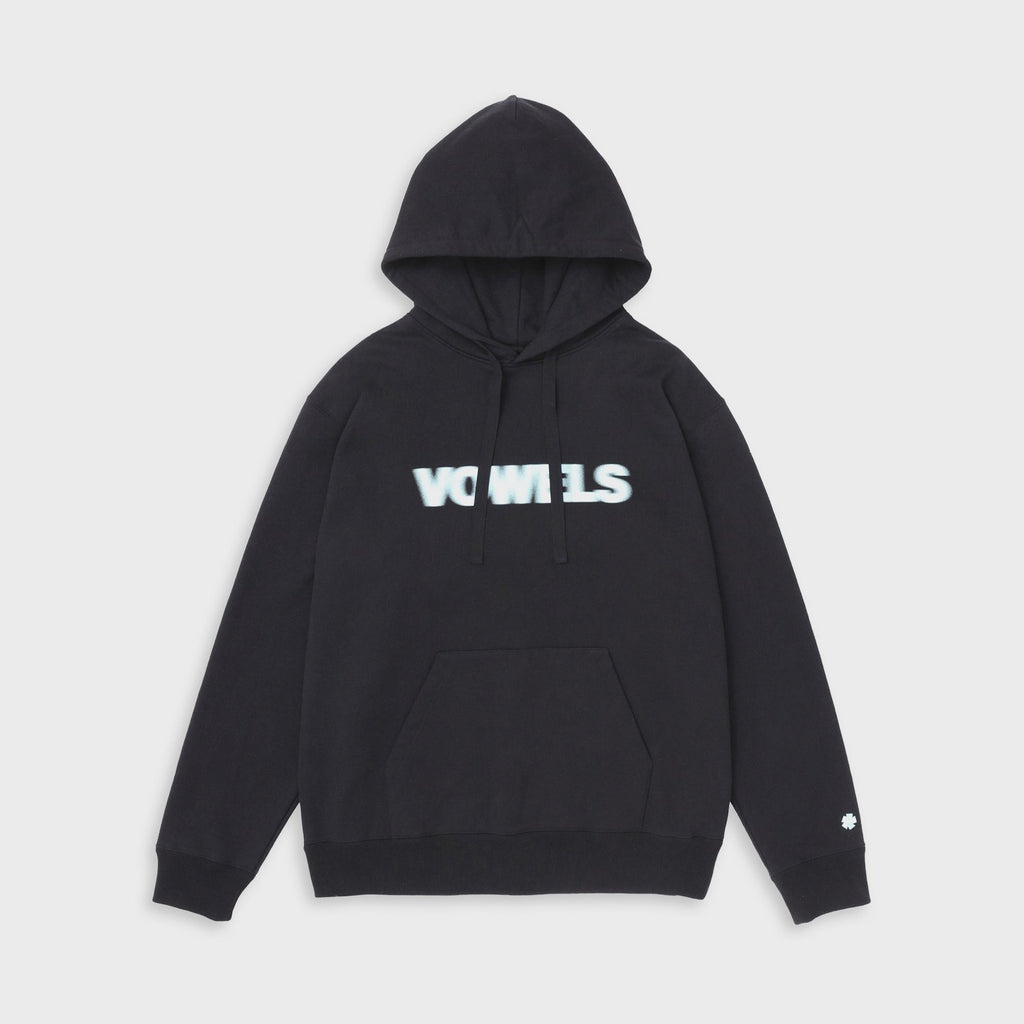 vowels Blur Hoodie - Black