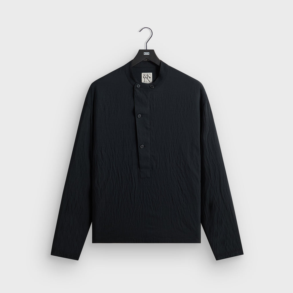 &Kin Wrinkle Cupro Leven Shirt - Black