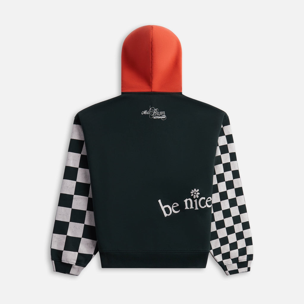 ERL Venice Checker Sleeve Hoodie - Black