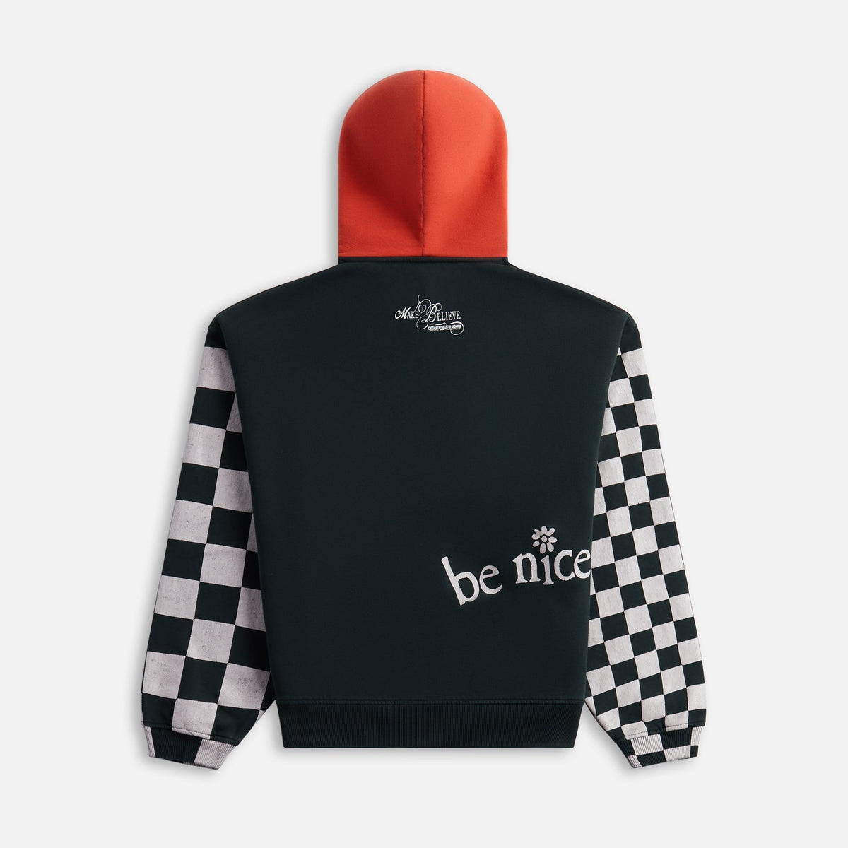 ERL Venice Checker Sleeve Hoodie - Black