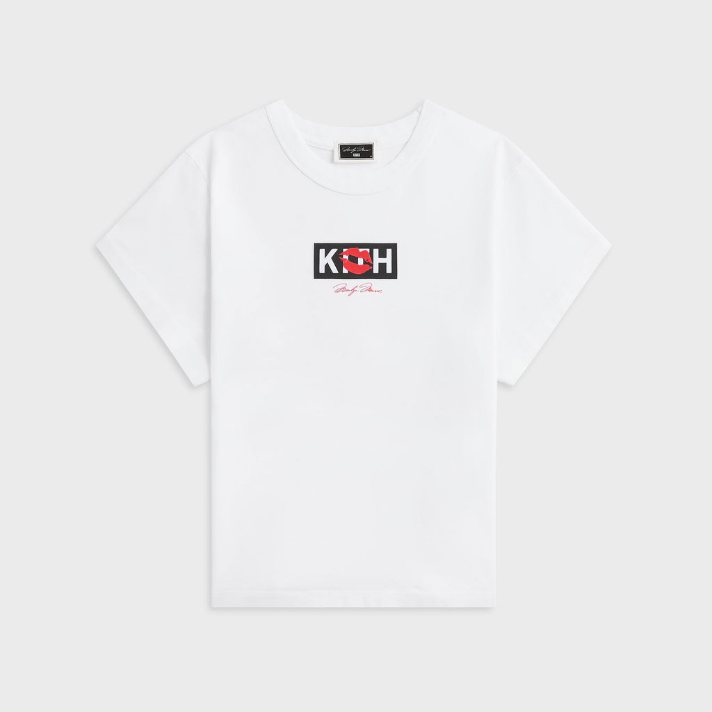 Kith Women for Marilyn Monroe Kiss Mulberry Vintage Tee - White