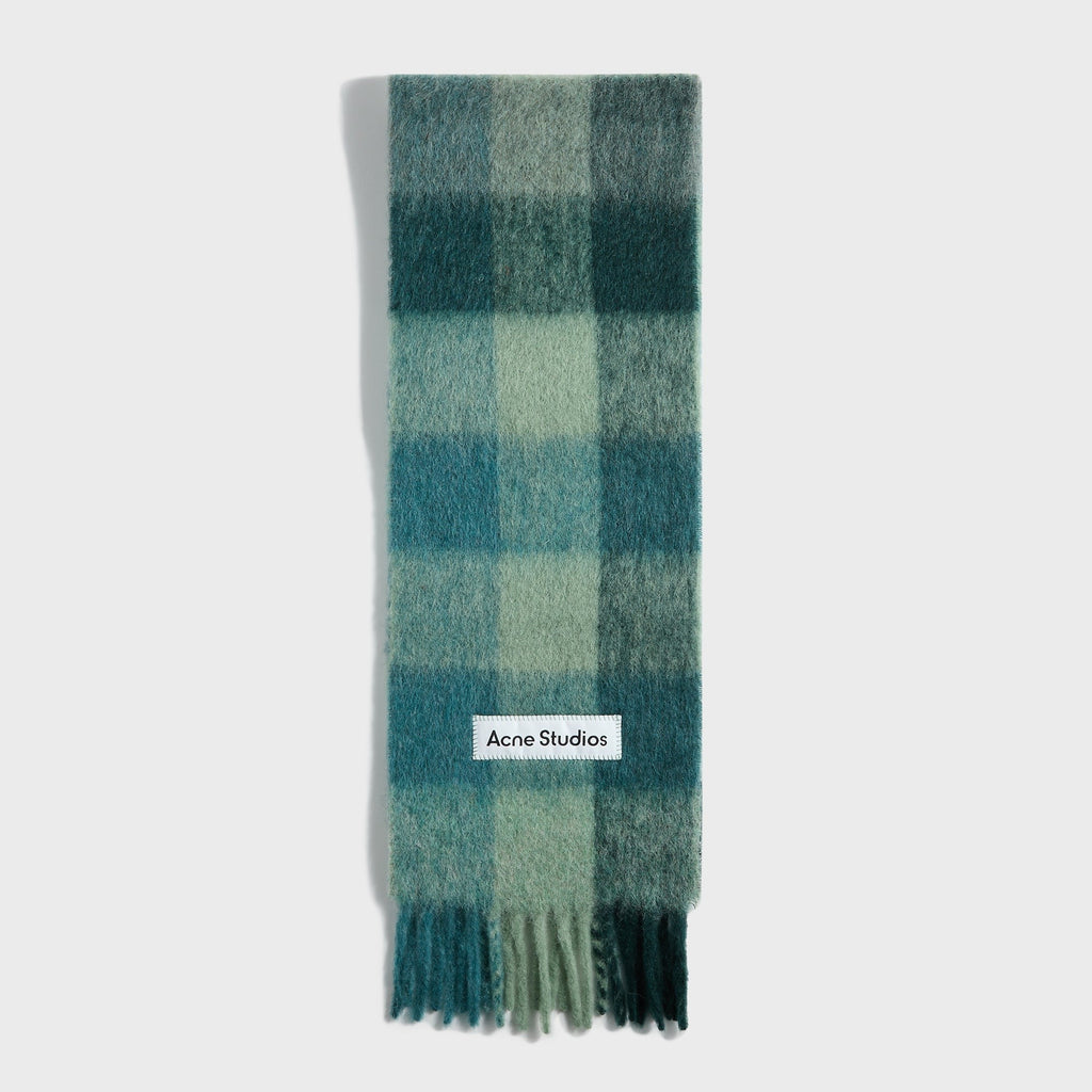 Acne Studios Scarf - Teal / Grey / Green