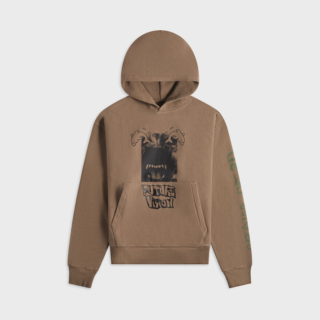 Brain Dead Future Vision Hoodie - Coffee