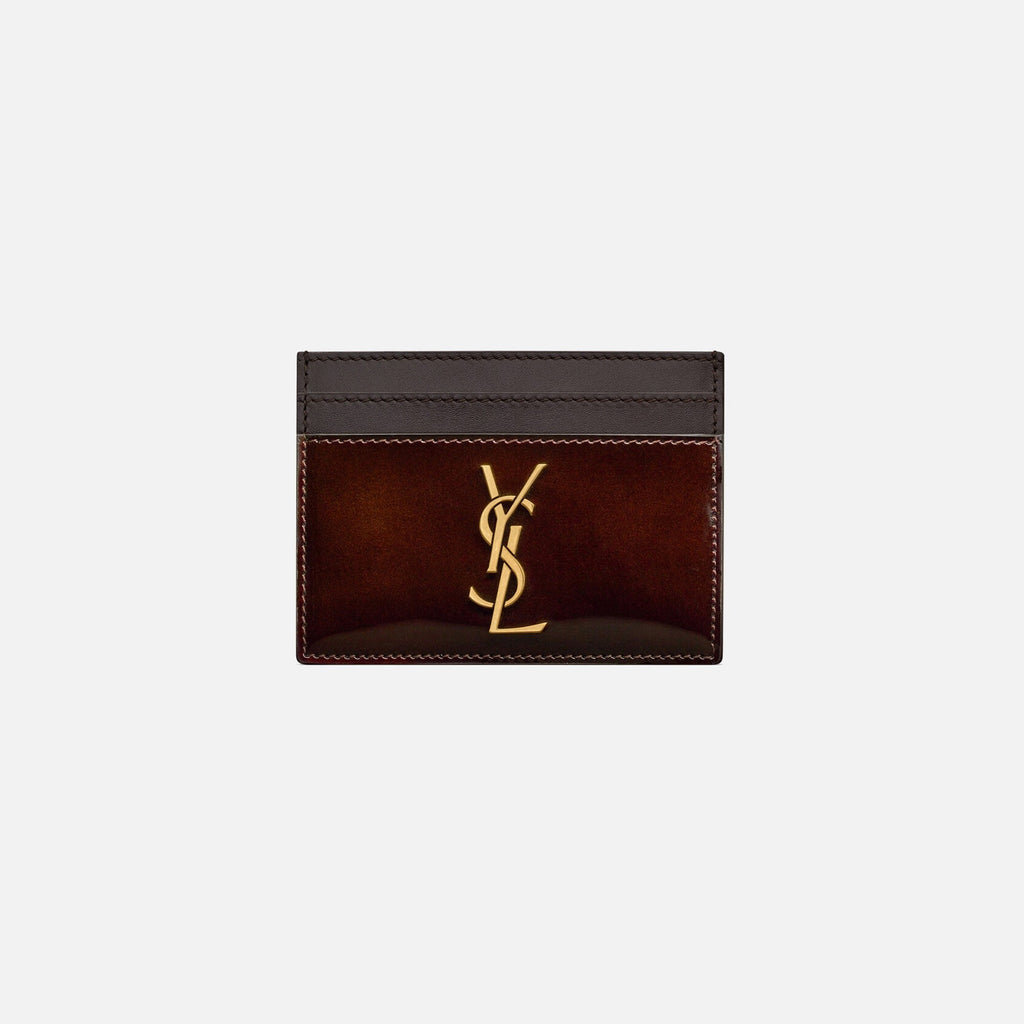Saint Laurent Card Case YSL Logo - Burgundy