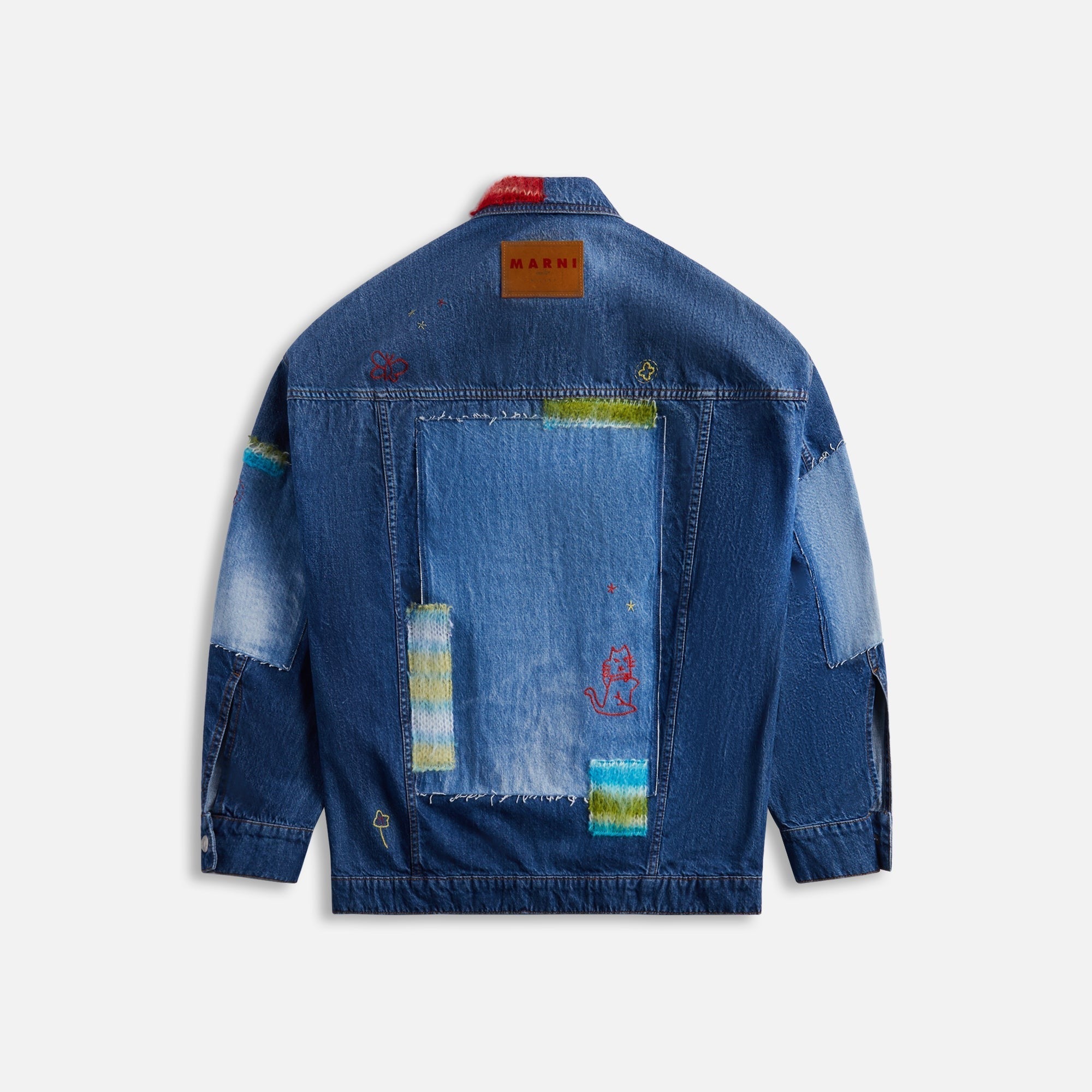 Marni Stone Washed Jacket with Mohair - Iris Blue
