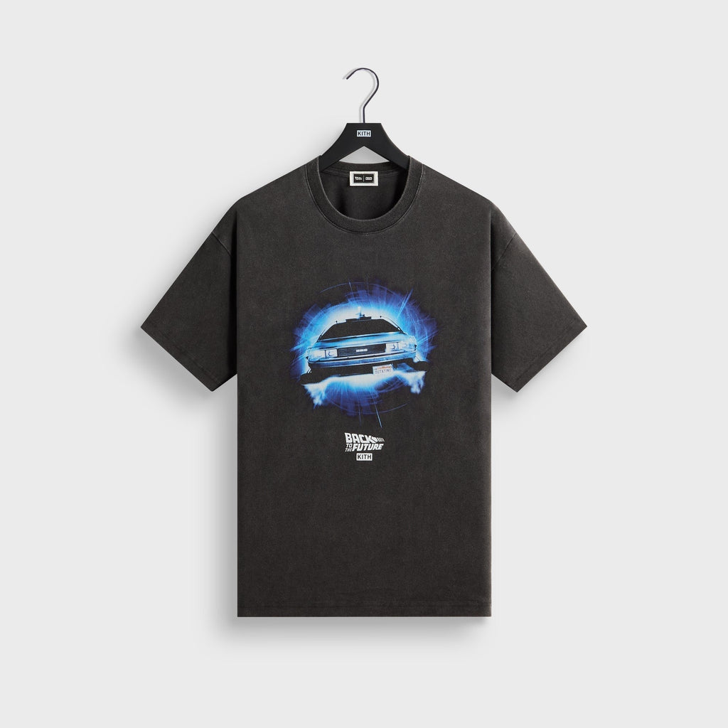 Kith for Back to the Future DeLorean Front Back Vintage Tee - Black