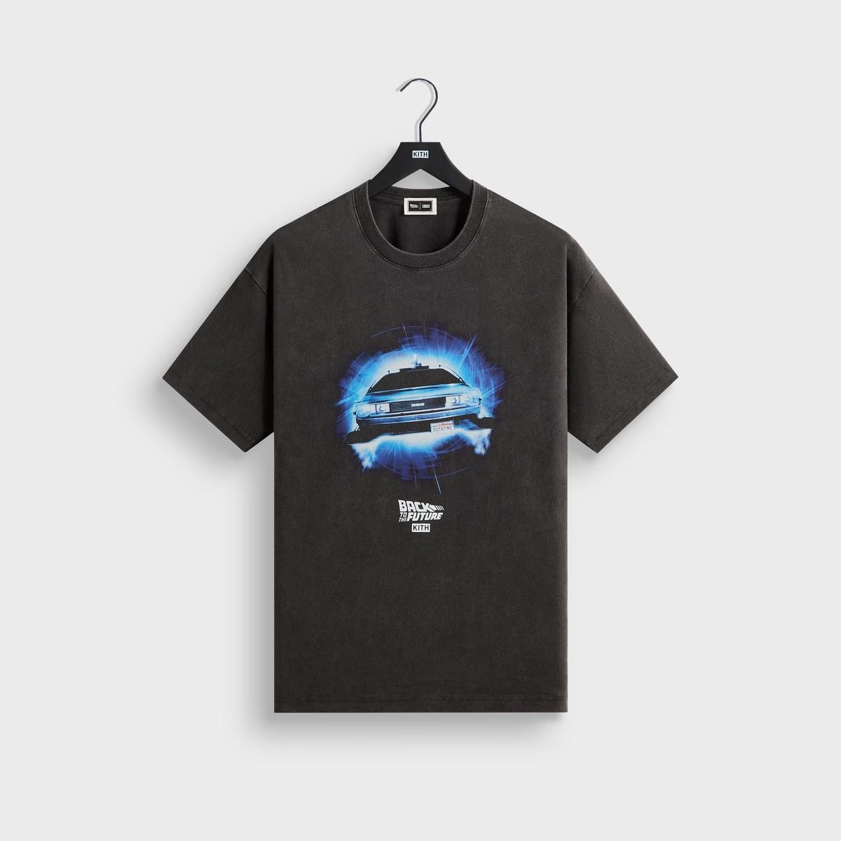 Kith for Back to the Future DeLorean Front Back Vintage Tee - Black
