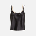 Alexander Wang Cami Slip Top with Gold Nameplate - Black