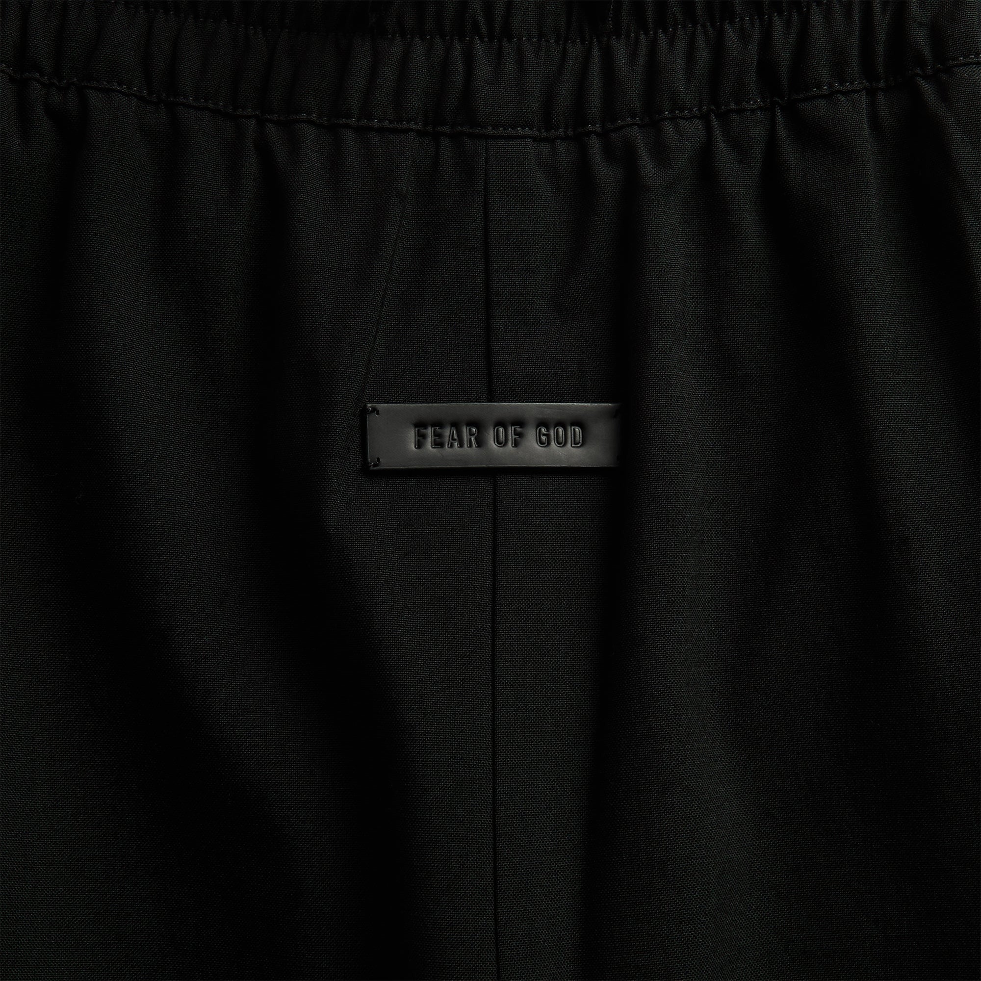 Fear of God Wool Ripstop Wide Leg Drawstring Pant - Black