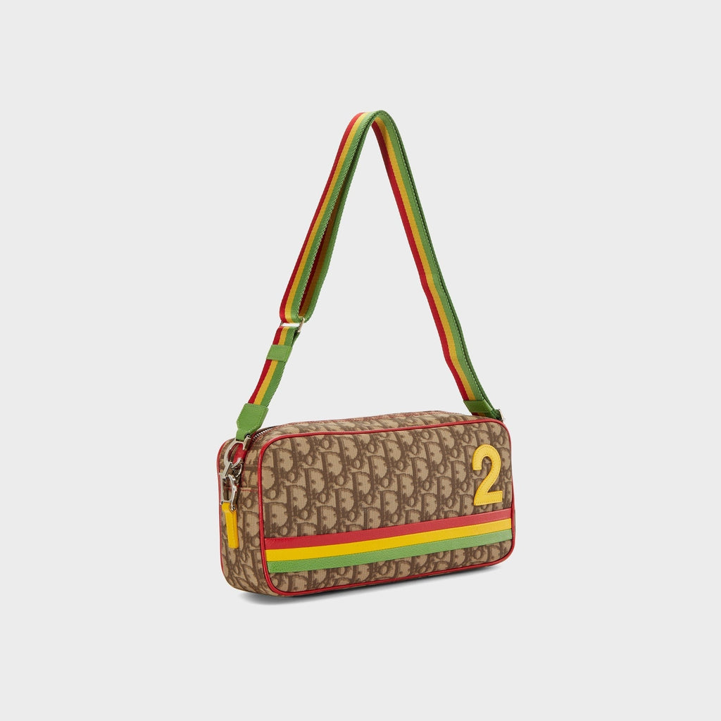 WGACA Dior Oblique Rasta Camera Bag - Brown