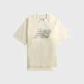 New Balance Grey Double Layer Tee - Sea Salt / White